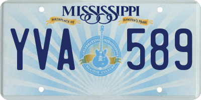 MS license plate YVA589