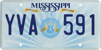 MS license plate YVA591