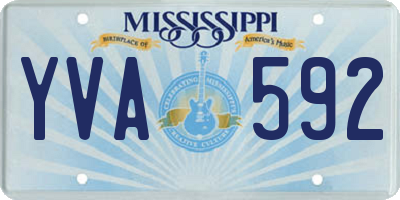 MS license plate YVA592