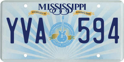 MS license plate YVA594