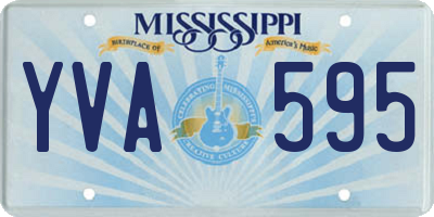 MS license plate YVA595