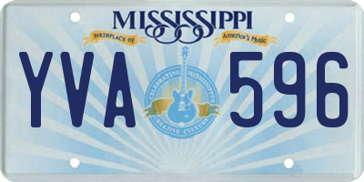 MS license plate YVA596