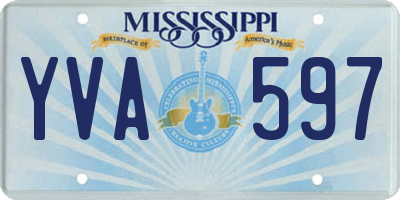MS license plate YVA597