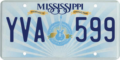 MS license plate YVA599