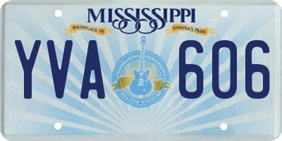 MS license plate YVA606
