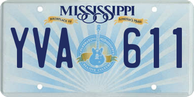 MS license plate YVA611