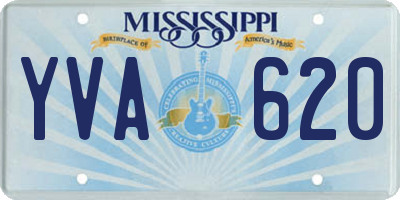 MS license plate YVA620