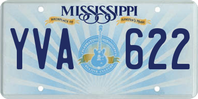 MS license plate YVA622