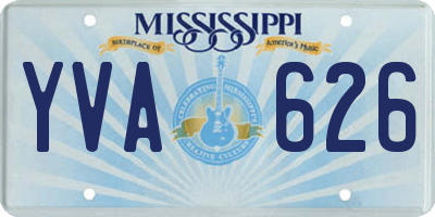 MS license plate YVA626