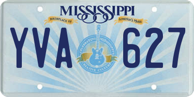 MS license plate YVA627