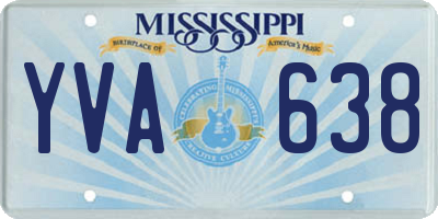 MS license plate YVA638