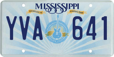 MS license plate YVA641