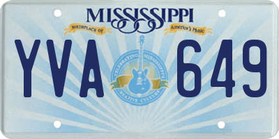 MS license plate YVA649