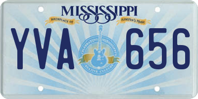MS license plate YVA656