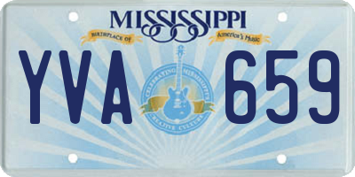 MS license plate YVA659