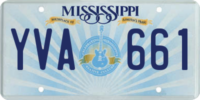MS license plate YVA661