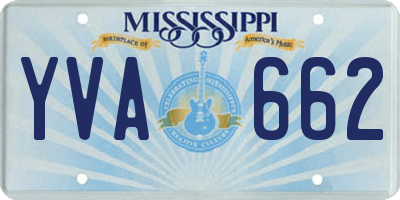 MS license plate YVA662