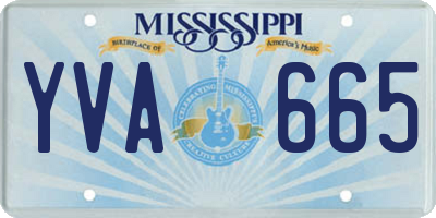 MS license plate YVA665