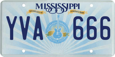 MS license plate YVA666