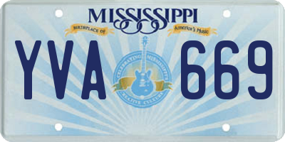 MS license plate YVA669