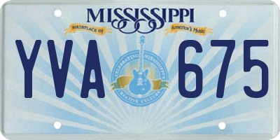 MS license plate YVA675