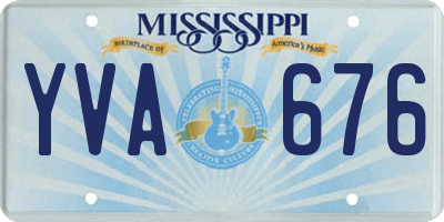 MS license plate YVA676