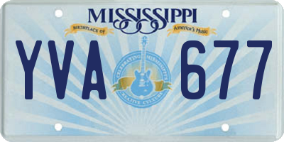 MS license plate YVA677