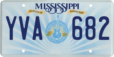 MS license plate YVA682