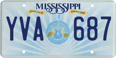 MS license plate YVA687