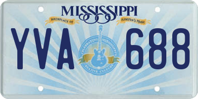 MS license plate YVA688
