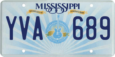 MS license plate YVA689