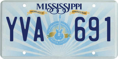 MS license plate YVA691