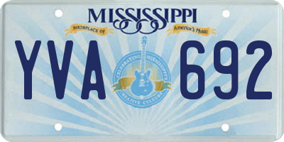 MS license plate YVA692