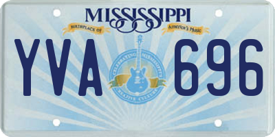 MS license plate YVA696