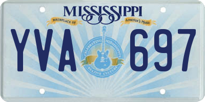 MS license plate YVA697