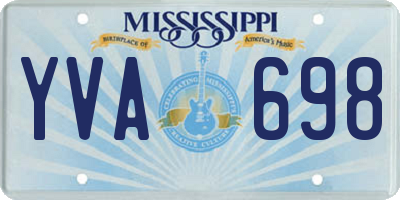 MS license plate YVA698