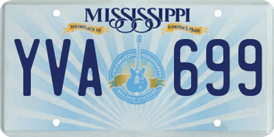 MS license plate YVA699