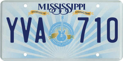 MS license plate YVA710