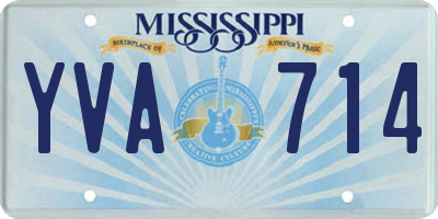 MS license plate YVA714