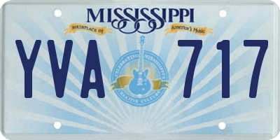 MS license plate YVA717