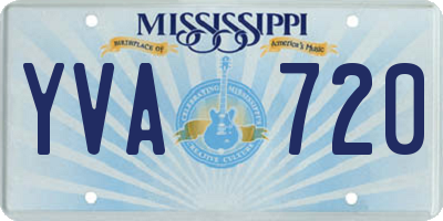 MS license plate YVA720