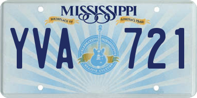 MS license plate YVA721
