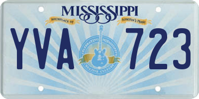 MS license plate YVA723