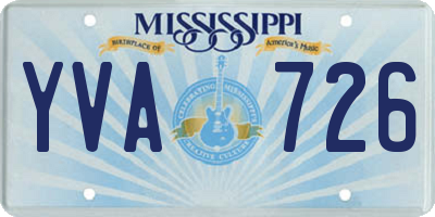 MS license plate YVA726