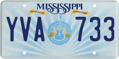 MS license plate YVA733