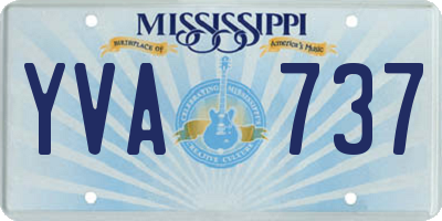 MS license plate YVA737