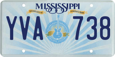 MS license plate YVA738