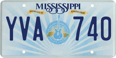 MS license plate YVA740