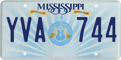 MS license plate YVA744