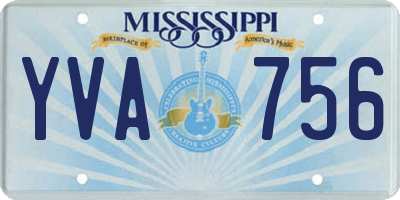 MS license plate YVA756